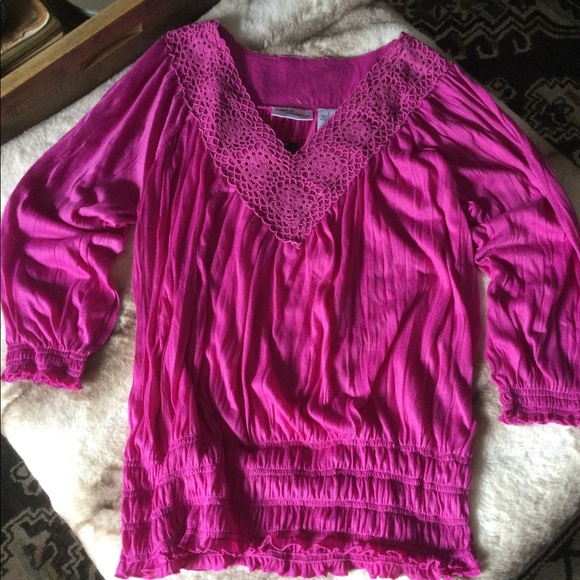 🆕 Allison Brittany Peasant Boho Blouse 🌸💖🌺 - Picture 1 of 7